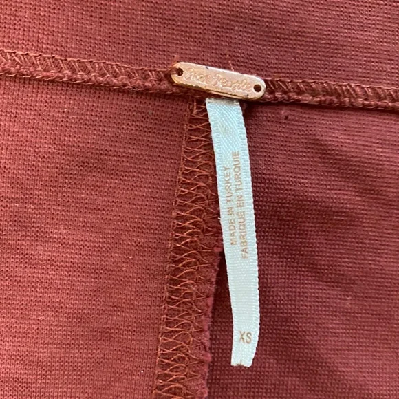 Free People Looking Back Rust Lace Up Shirt - Picture 4 of 6